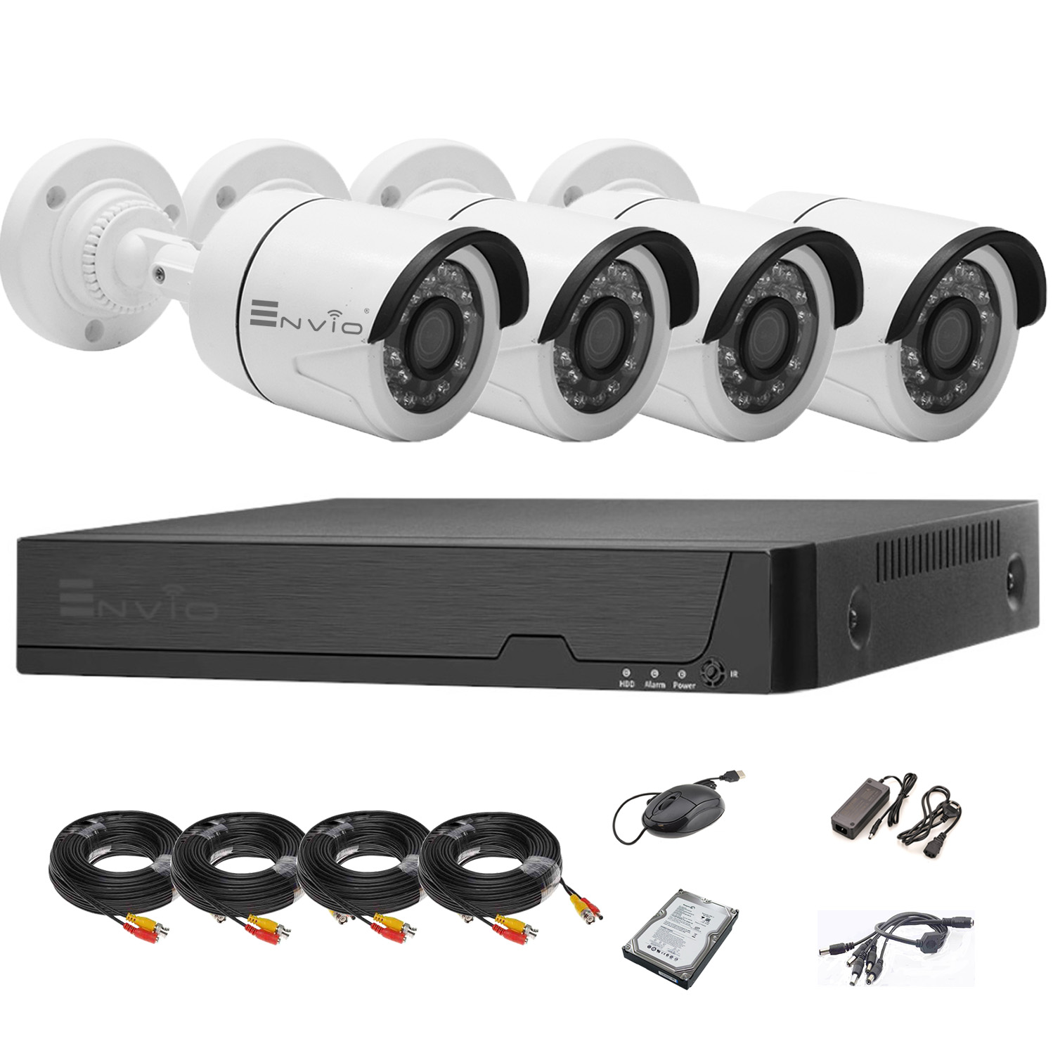 Kit/sistem supraveghere video cu 4 camere exterior rezolutie 5 MP